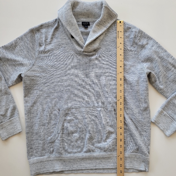 J. Crew | Men's Cotton Pullover Sweater Heather Grey Size L - Picture 3 of 7